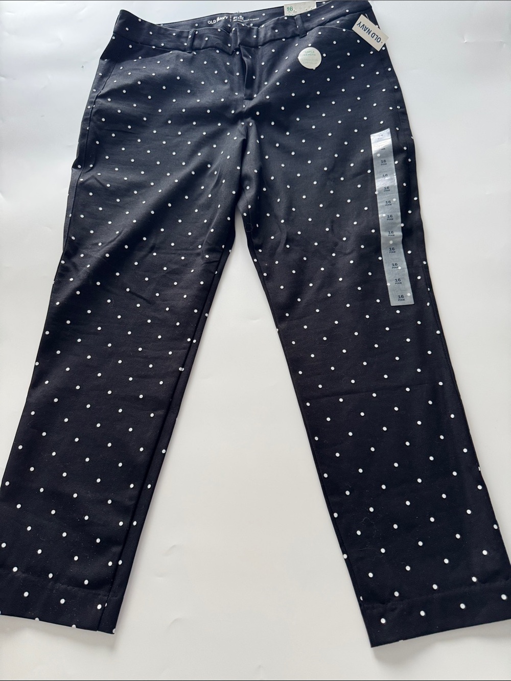 Old Navy Black Polka Dot Stretch Pants